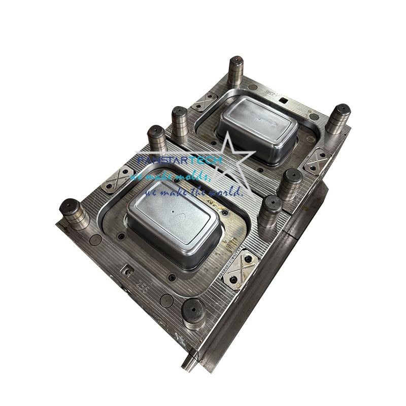 PP材質(zhì)一次性盒子蓋子二合一 注塑模具 日用品模具注塑廠家